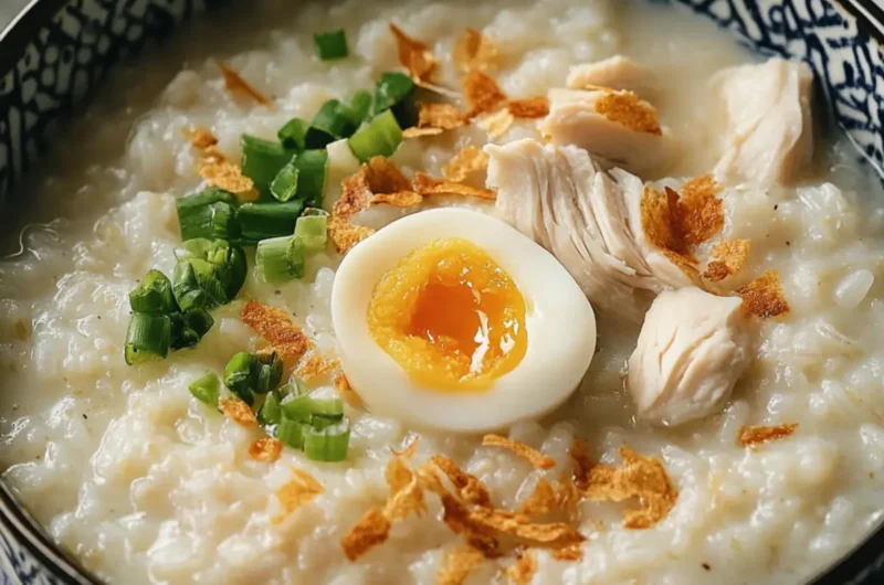 Filipino Arroz Caldo (Chicken and Rice Porridge)