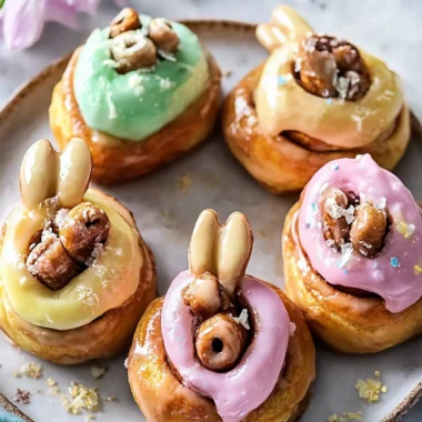 Easter Bunny Cinnamon Rolls