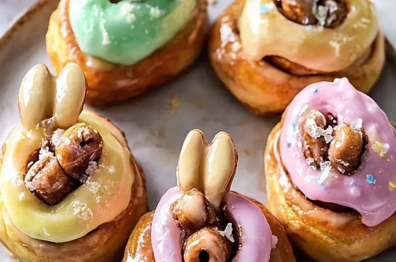 Easter Bunny Cinnamon Rolls