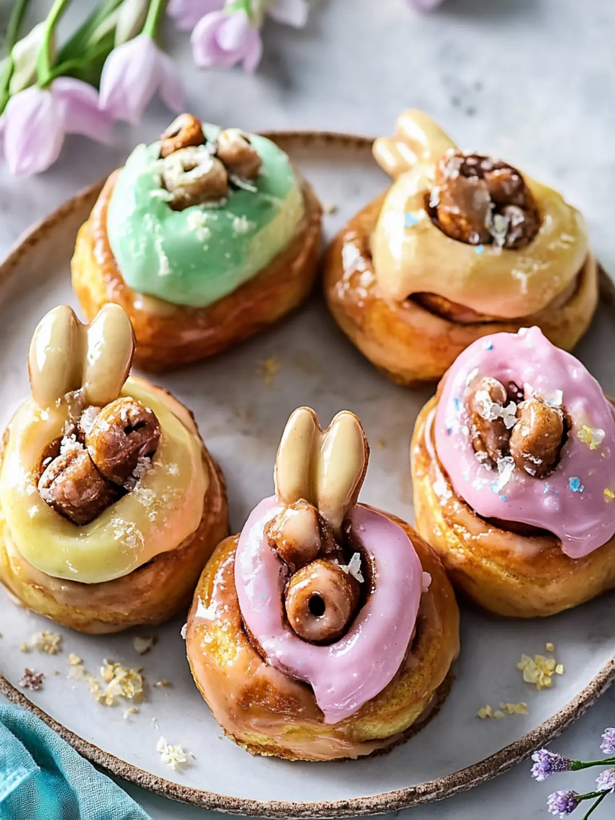 Easter Bunny Cinnamon Rolls