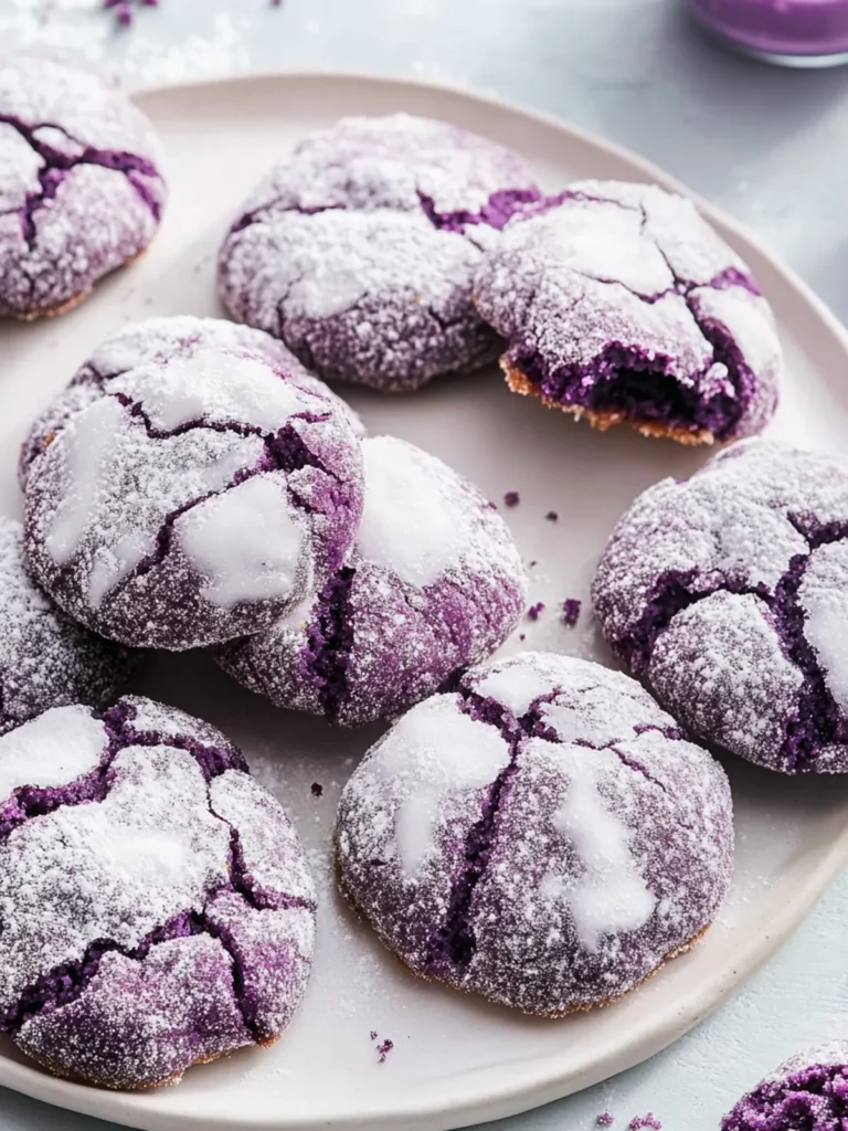 Irresistible Ube Crinkle Cookies for Sweet-Savory Bliss 4 Ube Crinkle Cookies