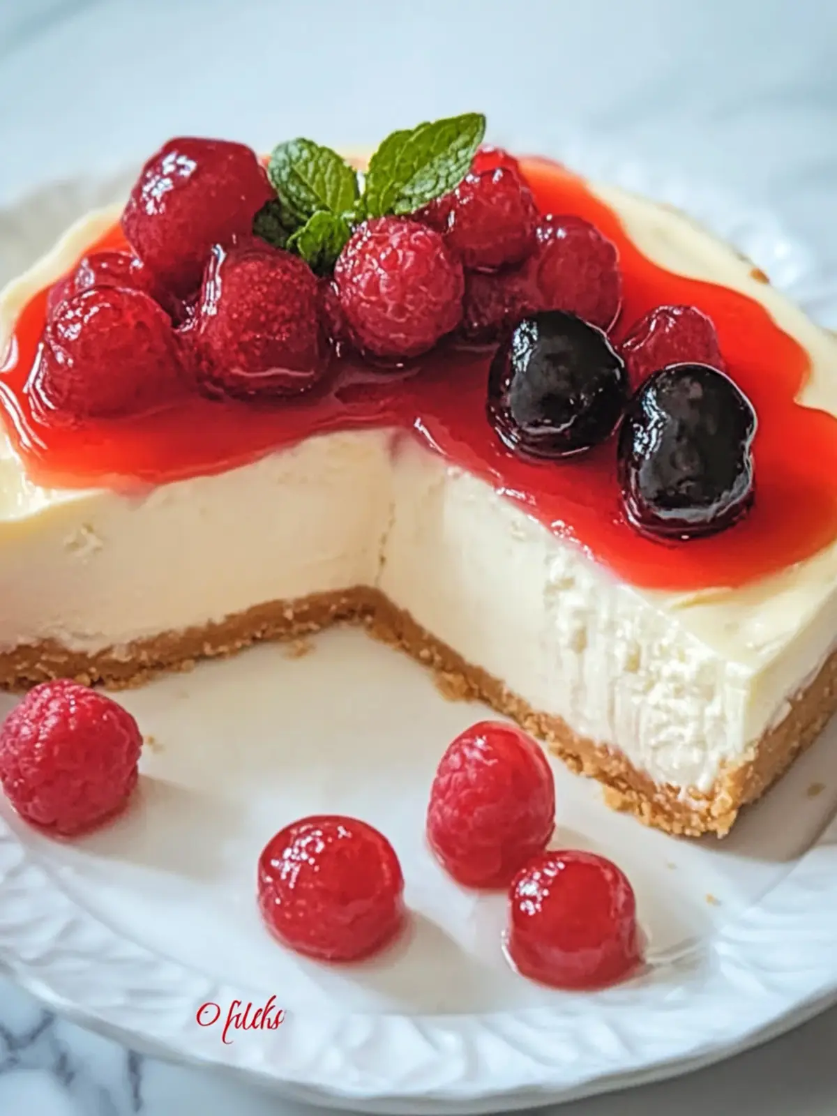 Decadent New York Style Cheesecake with Cherry Bliss 5 New York Style Cheesecake