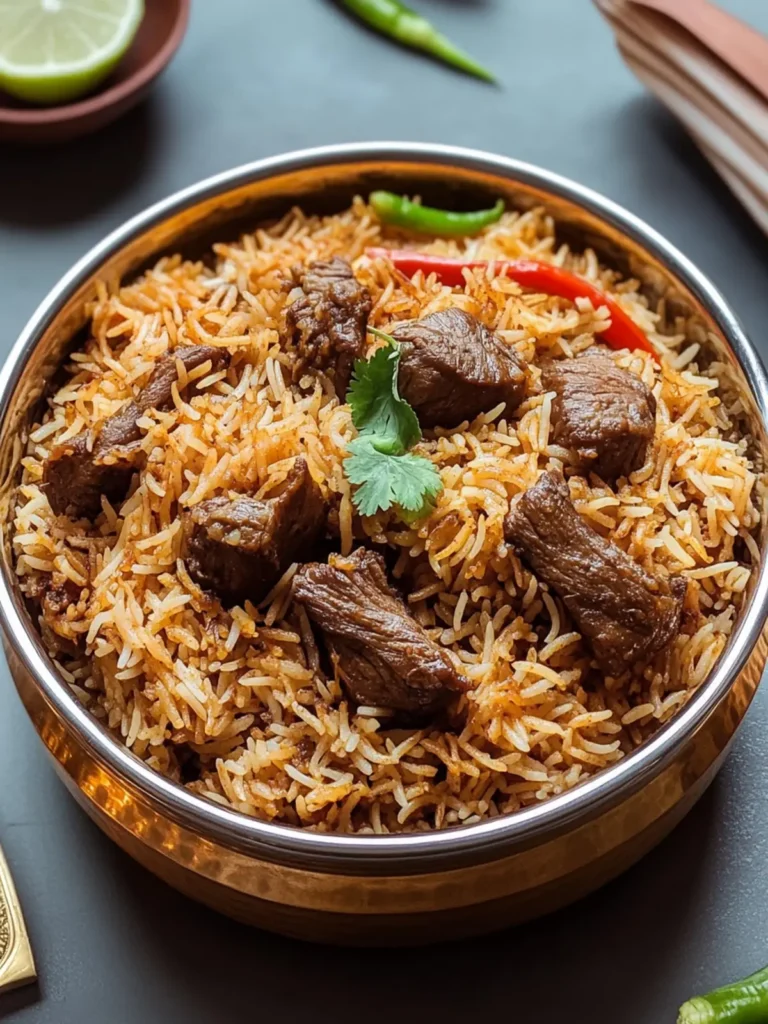 Delicious Indian Mutton Biryani: Comforting Spiced Rice & Goat Meat 3 Indian Mutton Biryani (Spiced Rice with Goat Meat)