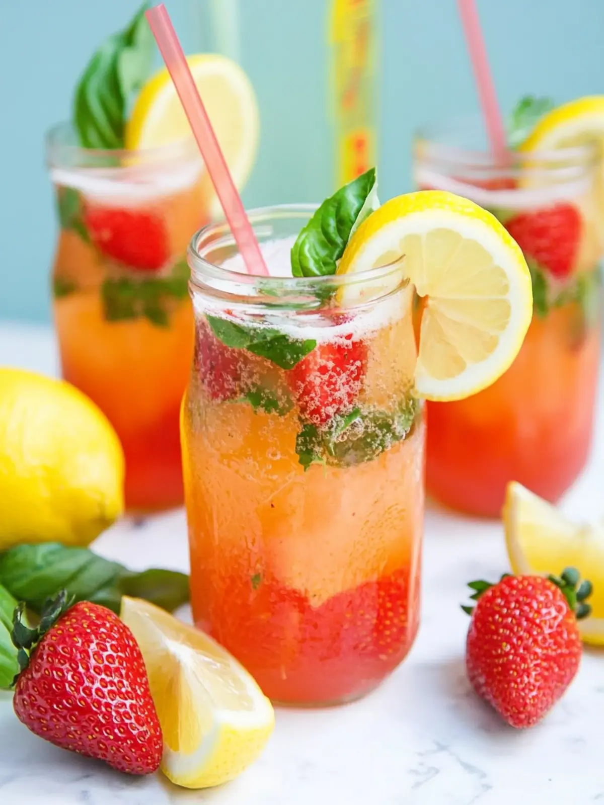 Strawberry Basil Lemonade