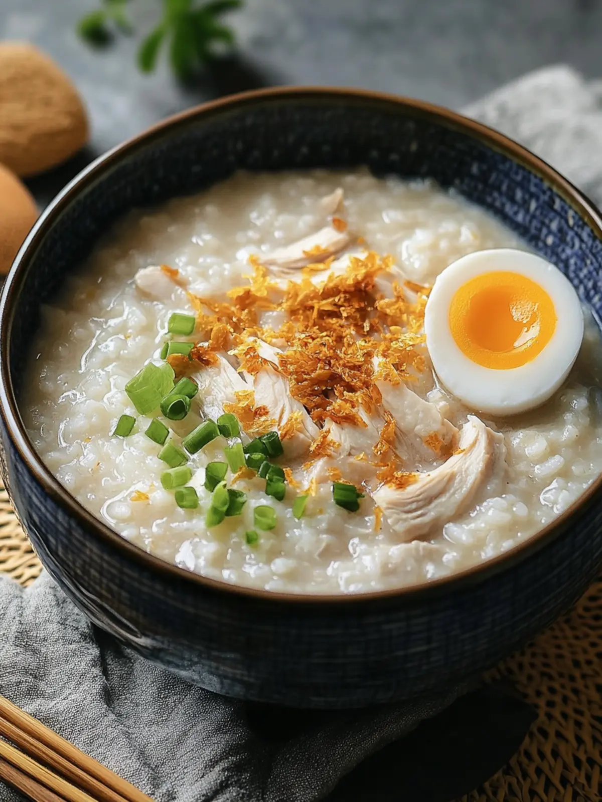 Filipino Arroz Caldo (Chicken and Rice Porridge)