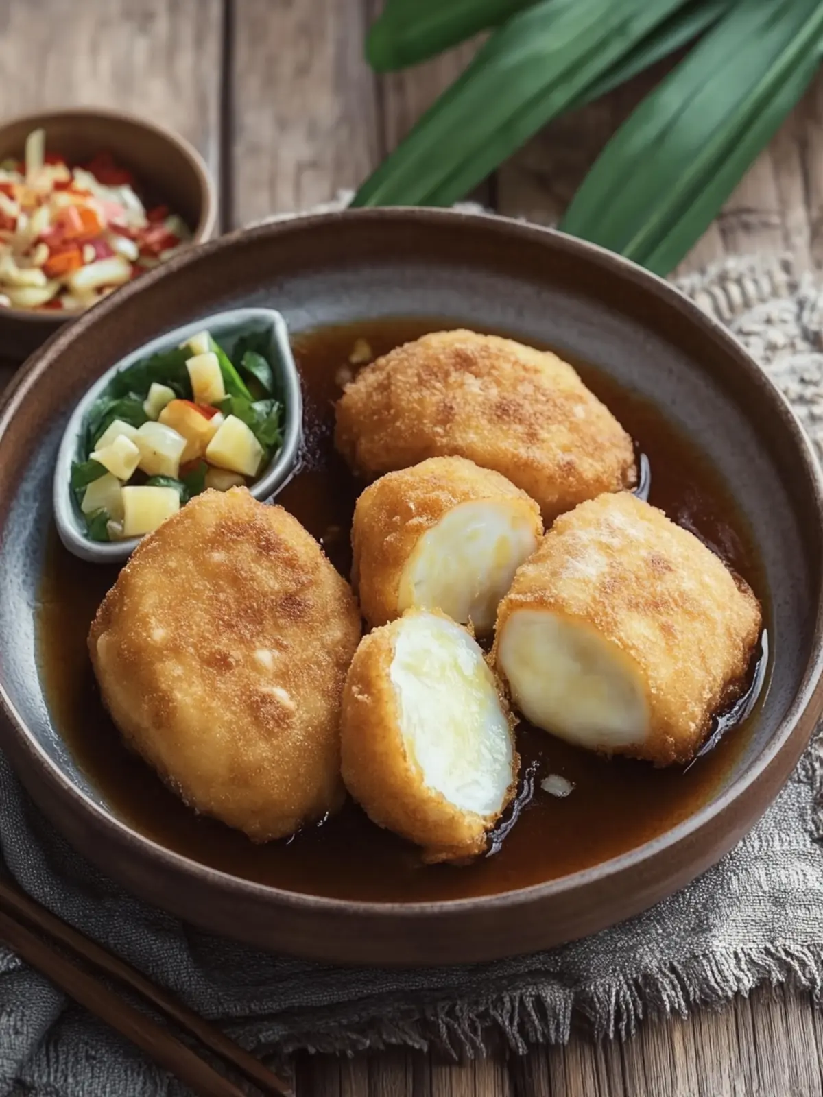 Indonesian Pempek (Fried Fish Cake)