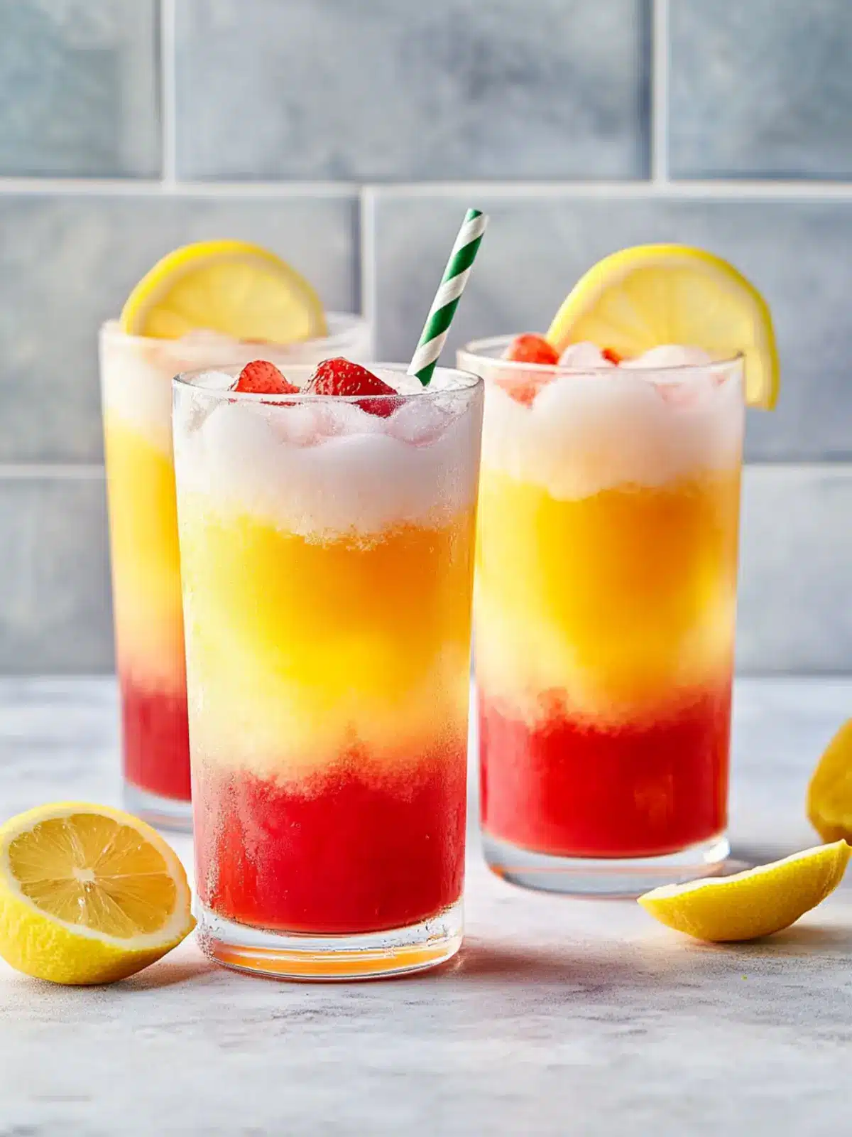 Layered Ombre Lemonade Drops