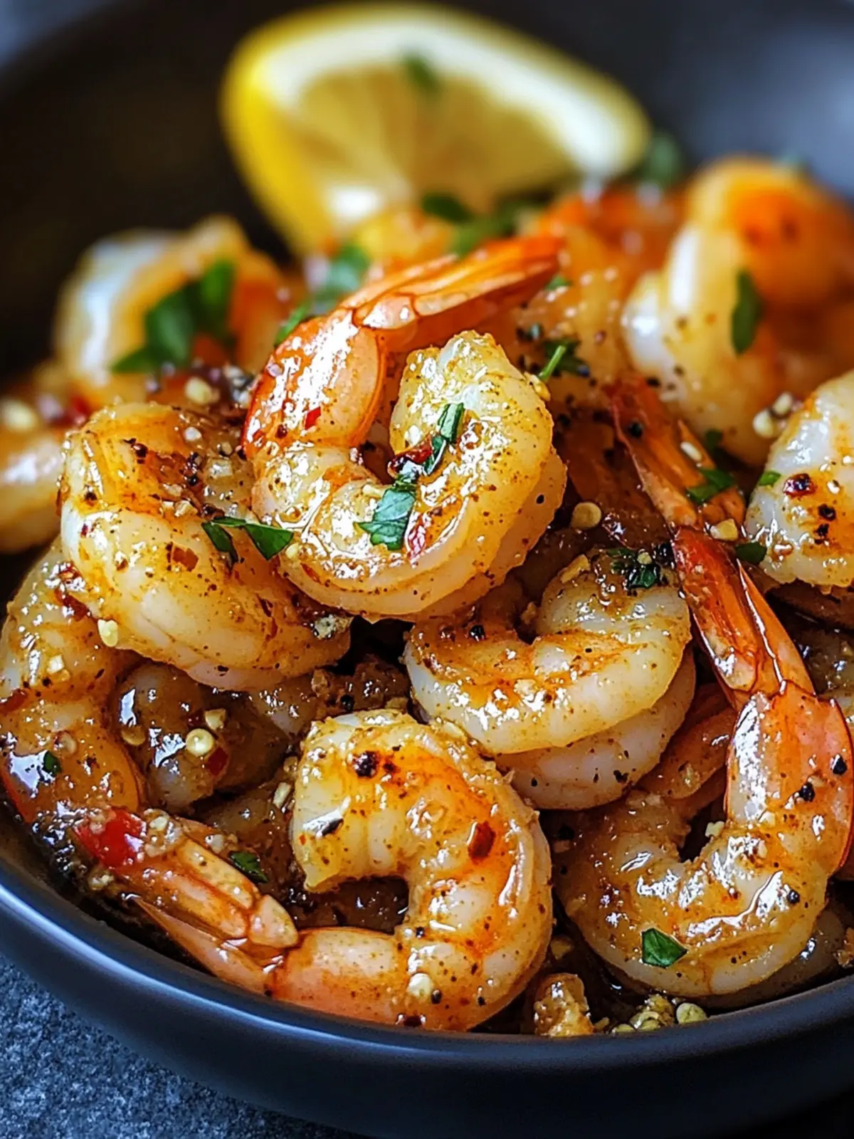 Spicy Lemon Garlic Shrimp