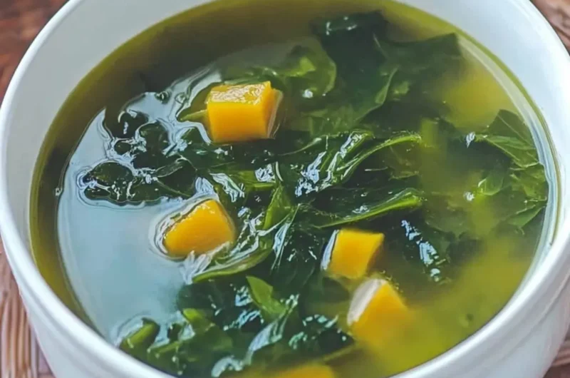 Kalabasa Soup with Ampalaya Leaves