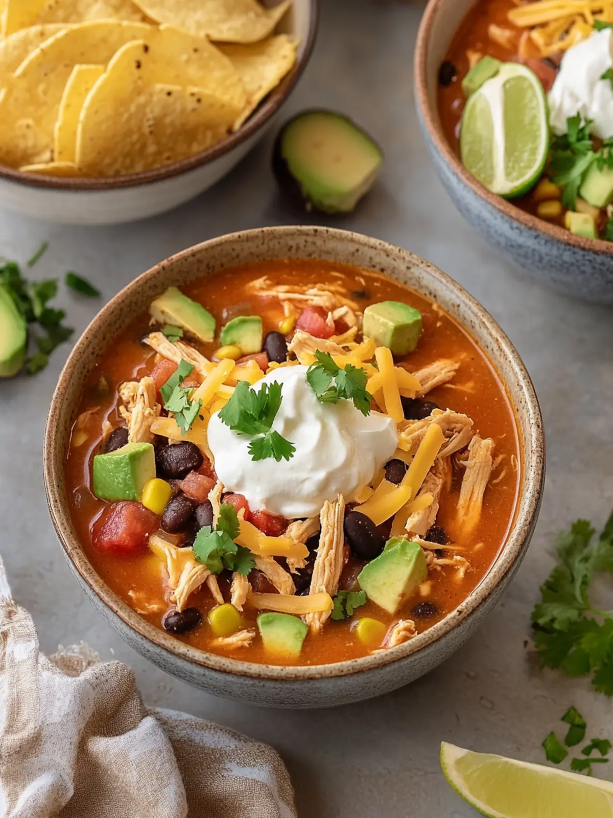 Slow Cooker Chicken Tortilla Soup