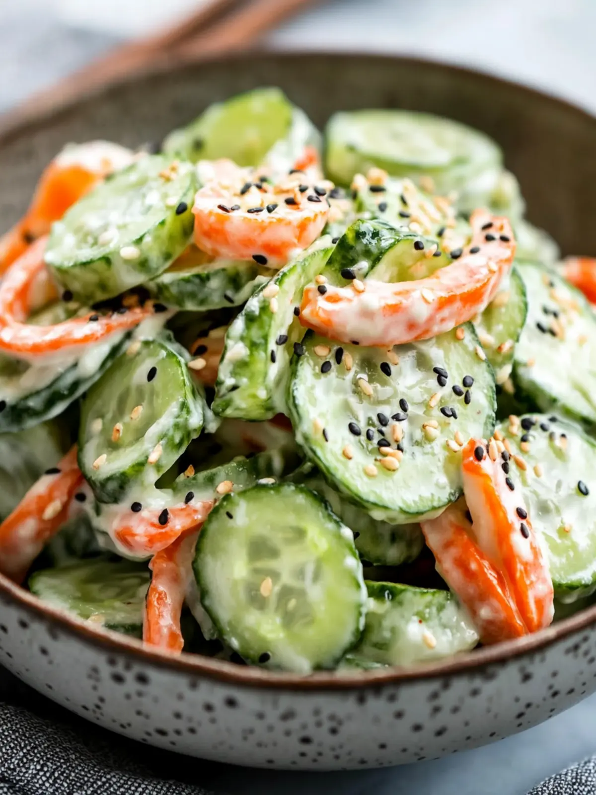 California Roll Cucumber Salad: Sushi in a Bowl