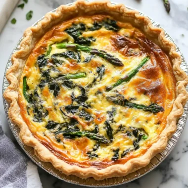 Spinach Asparagus Quiche Recipe