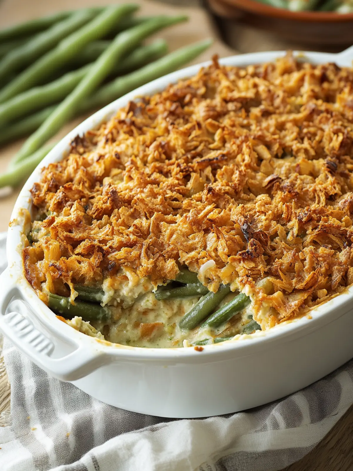 Green Bean Casserole (Creamy Vegetable Bake)