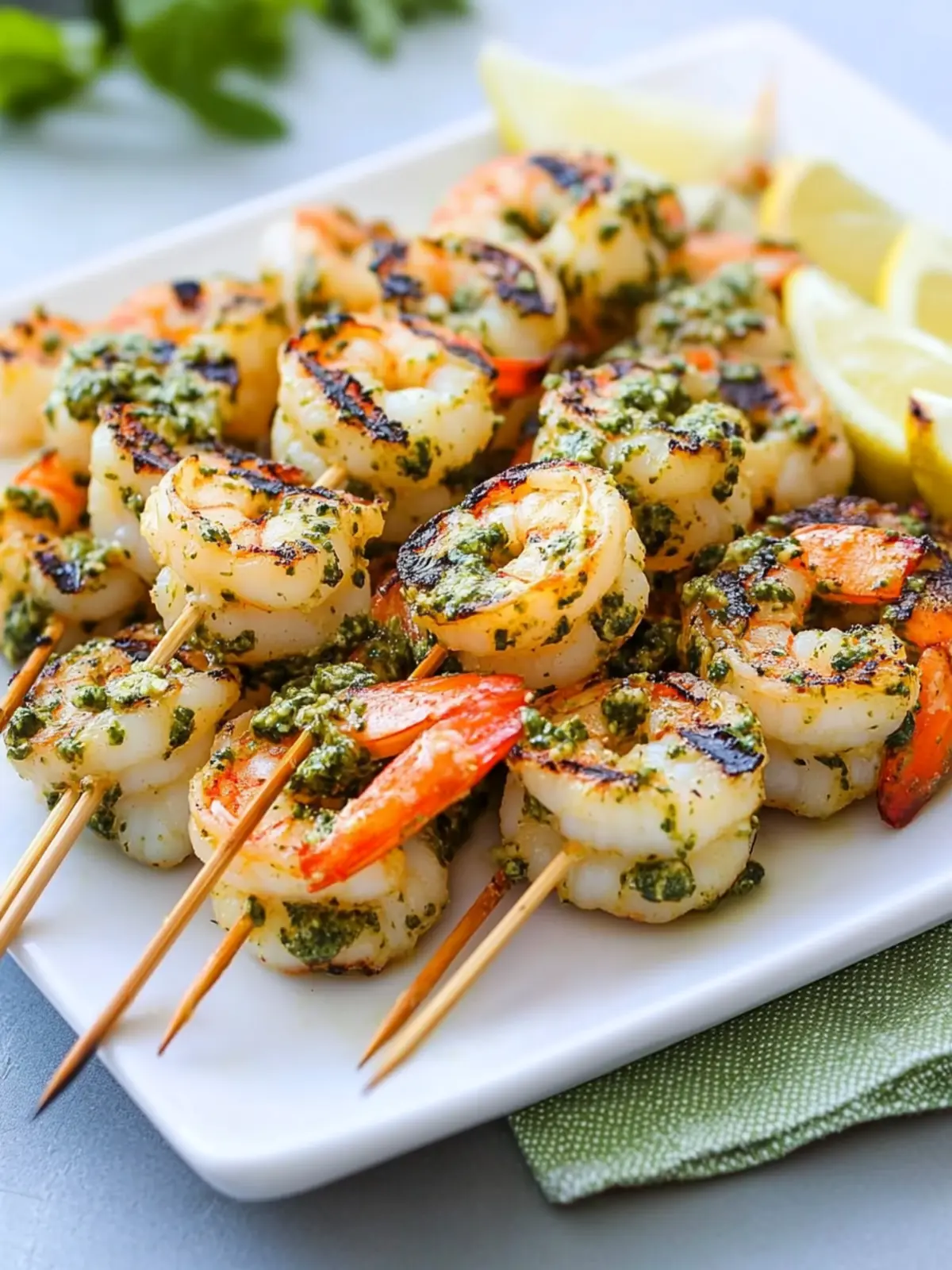 Pesto Grilled Shrimp