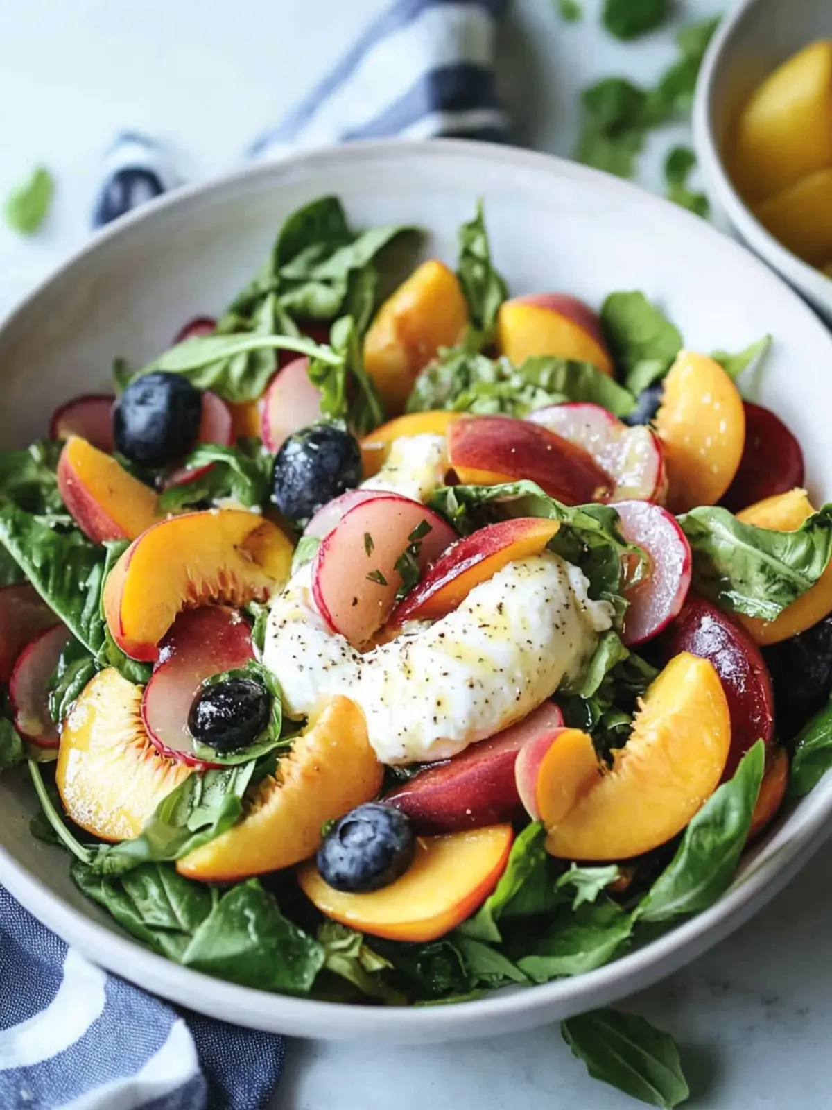 Summer Peach Burrata Salad
