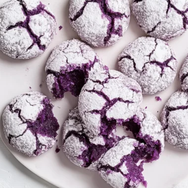 Ube Crinkle Cookies