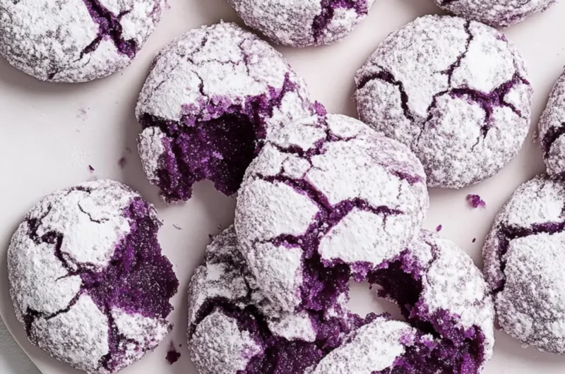 Ube Crinkle Cookies