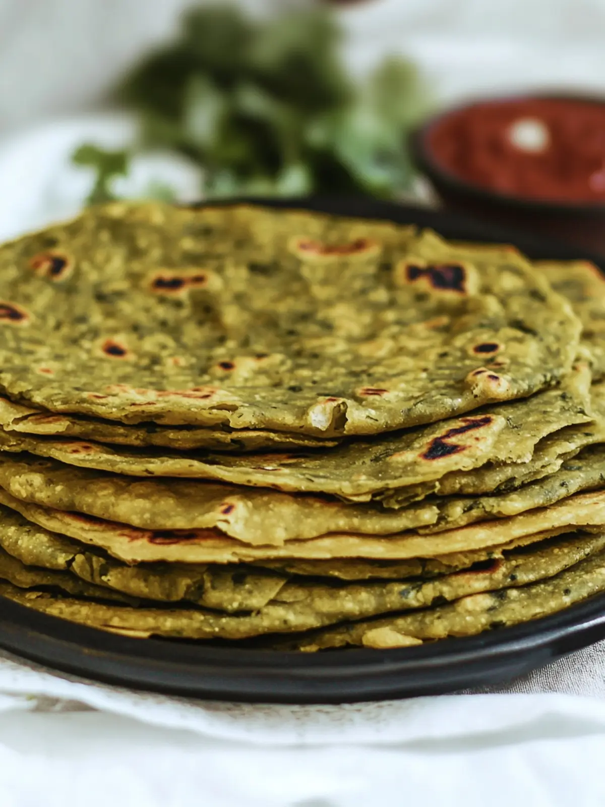 Indian Methi Thepla (Fenugreek Flatbread)