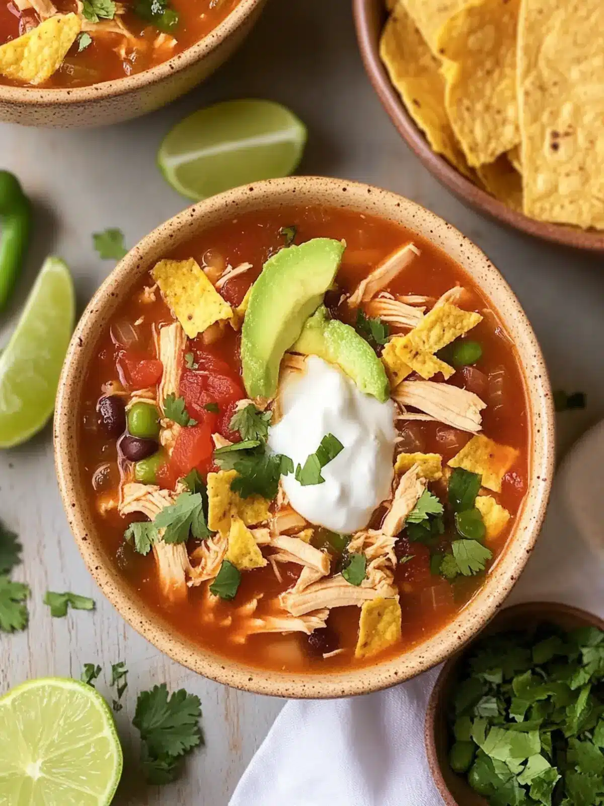 Slow Cooker Chicken Tortilla Soup
