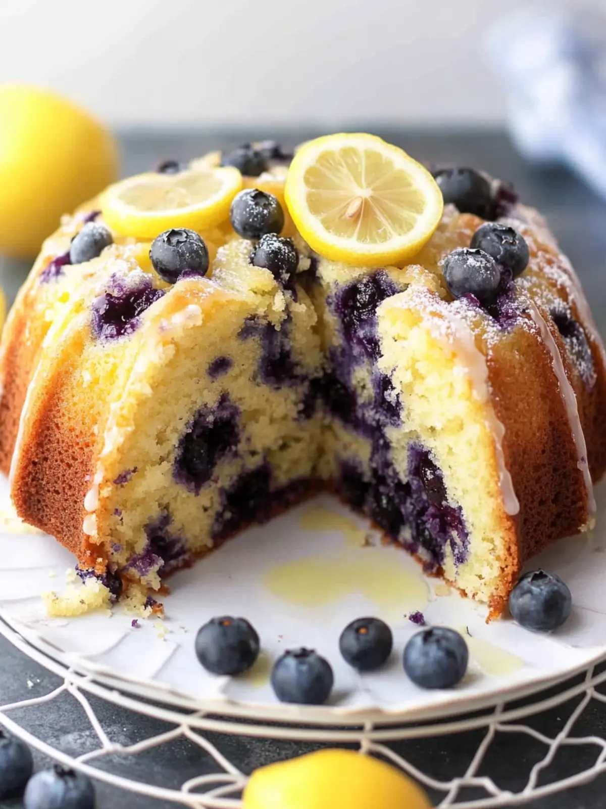Blueberry and Lemon Pound Cake