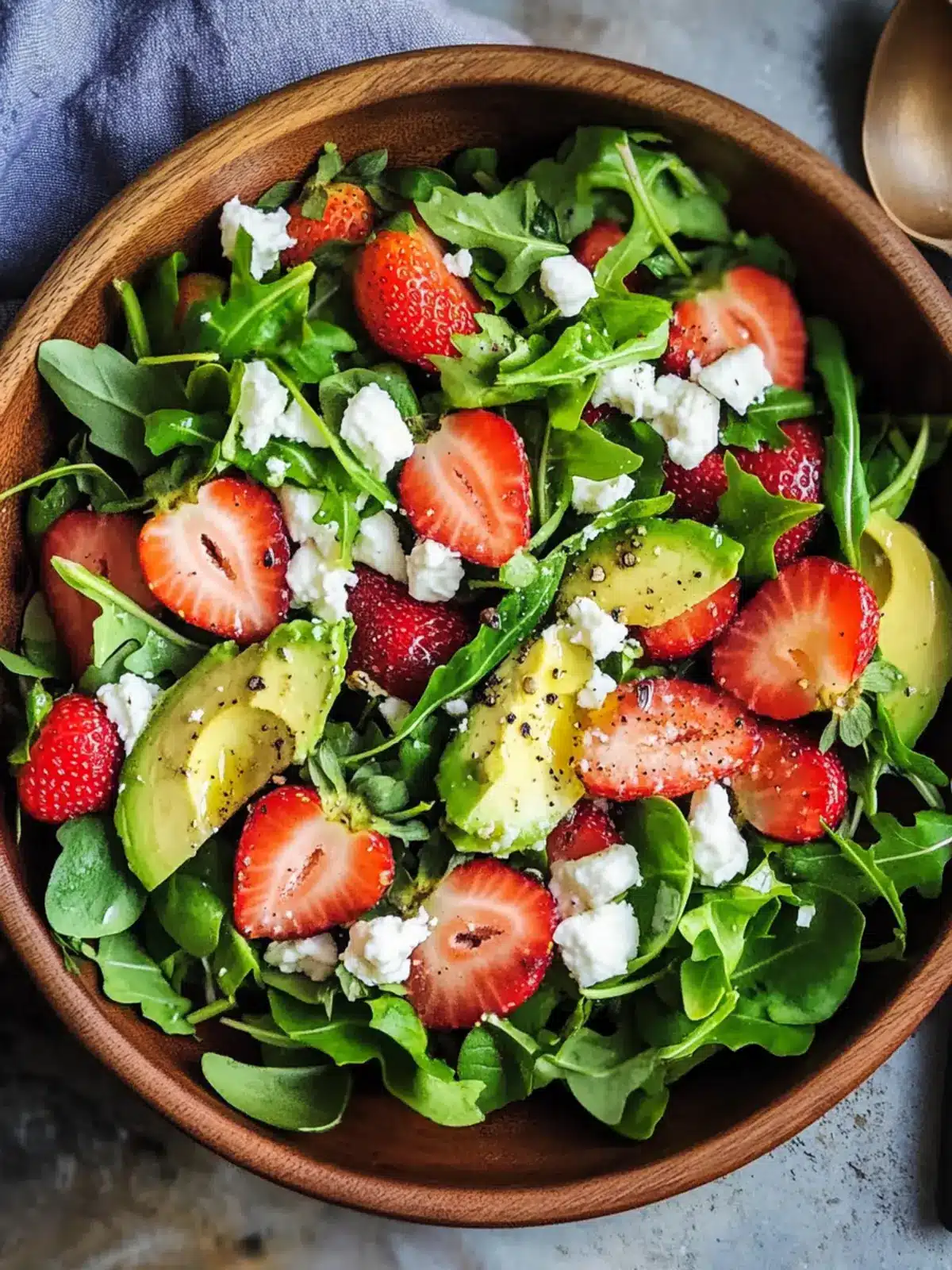Easy Strawberry Goat Cheese Salad with Avocado