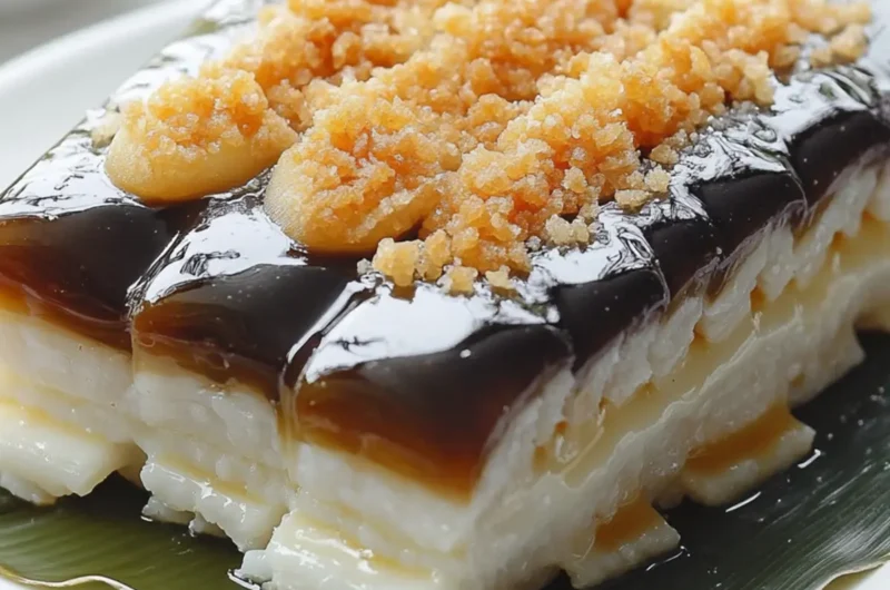 Filipino Sapin-Sapin (Layered Rice Cake)