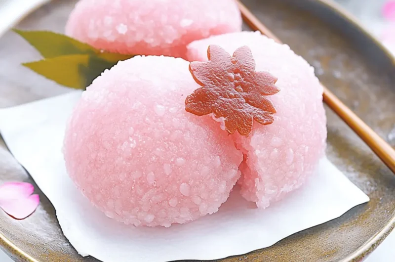 Sakura Mochi (Kansai-Style Cherry Blossom Rice Cakes)