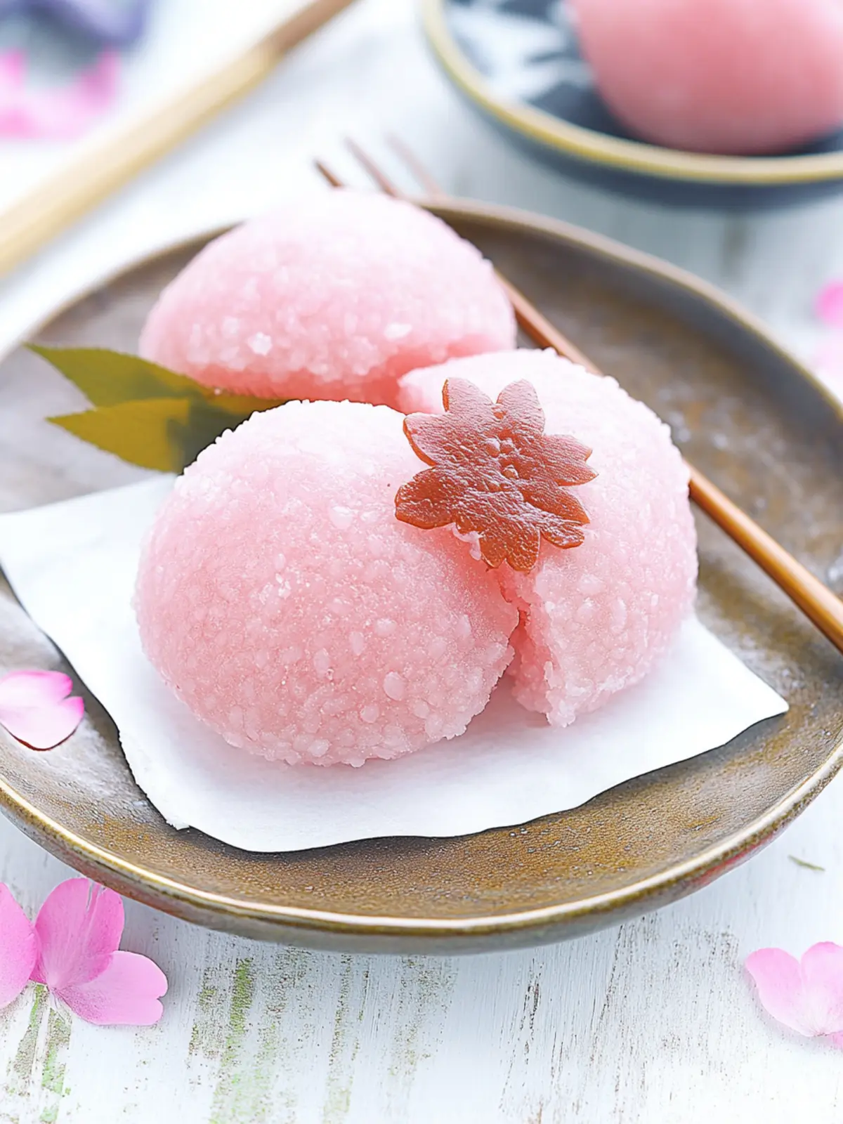 Sakura Mochi (Kansai-Style Cherry Blossom Rice Cakes)