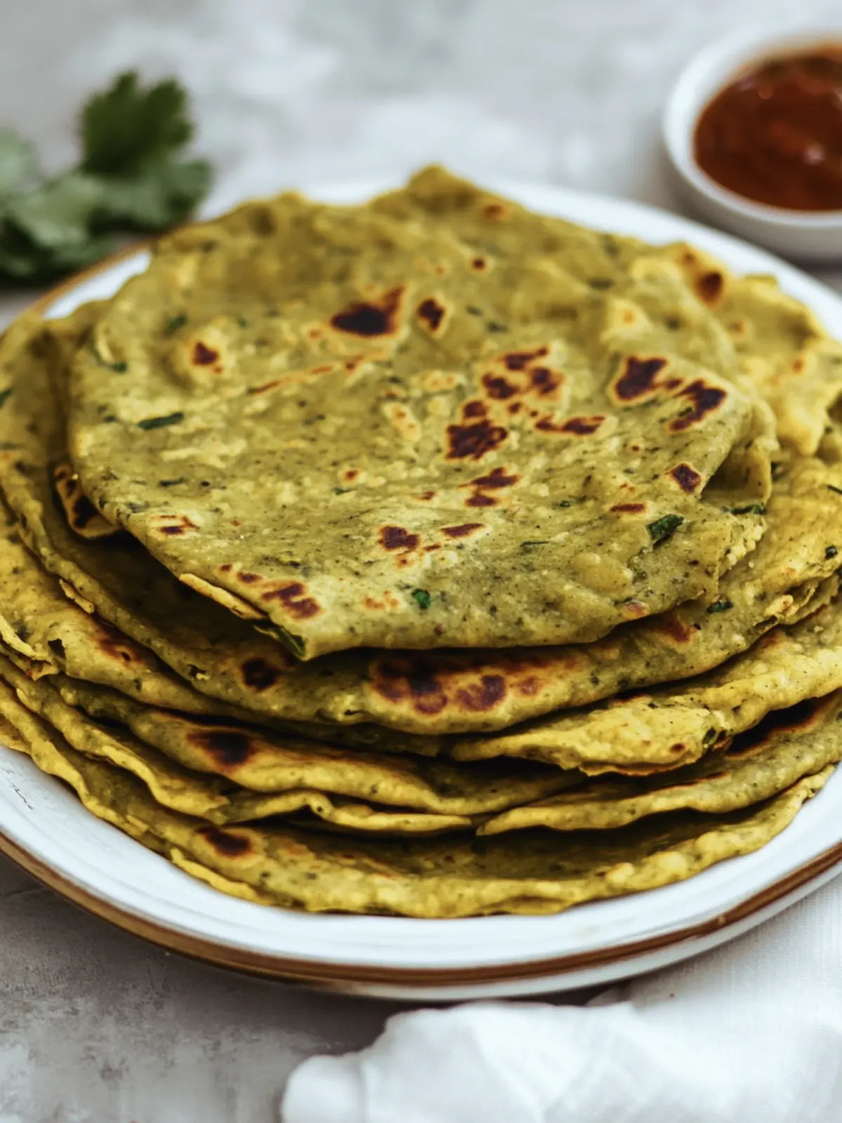 Indian Methi Thepla (Fenugreek Flatbread)