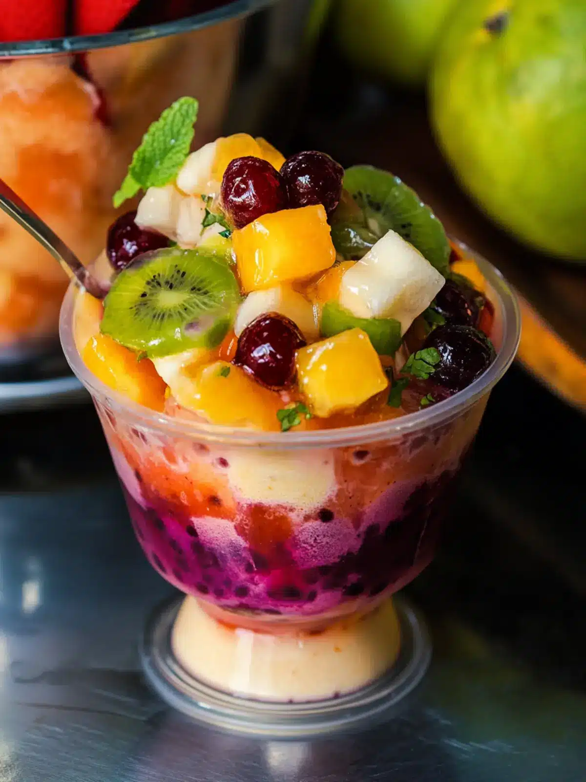 Colombian Cholao (Fruit Salad with Syrup)