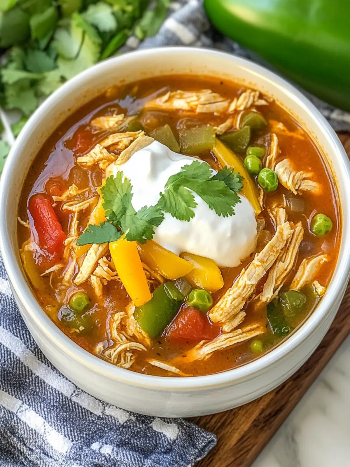 Slow Cooker Chicken Fajita Soup