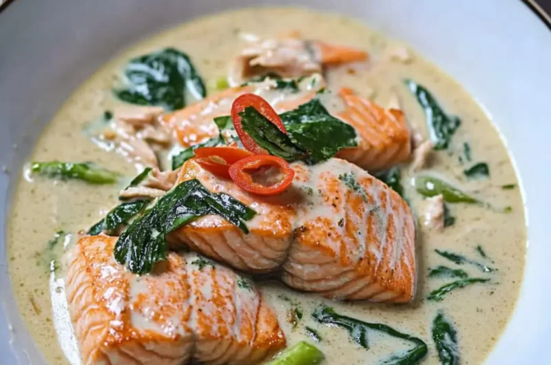 Ginataang Salmon (Salmon in Coconut Milk)