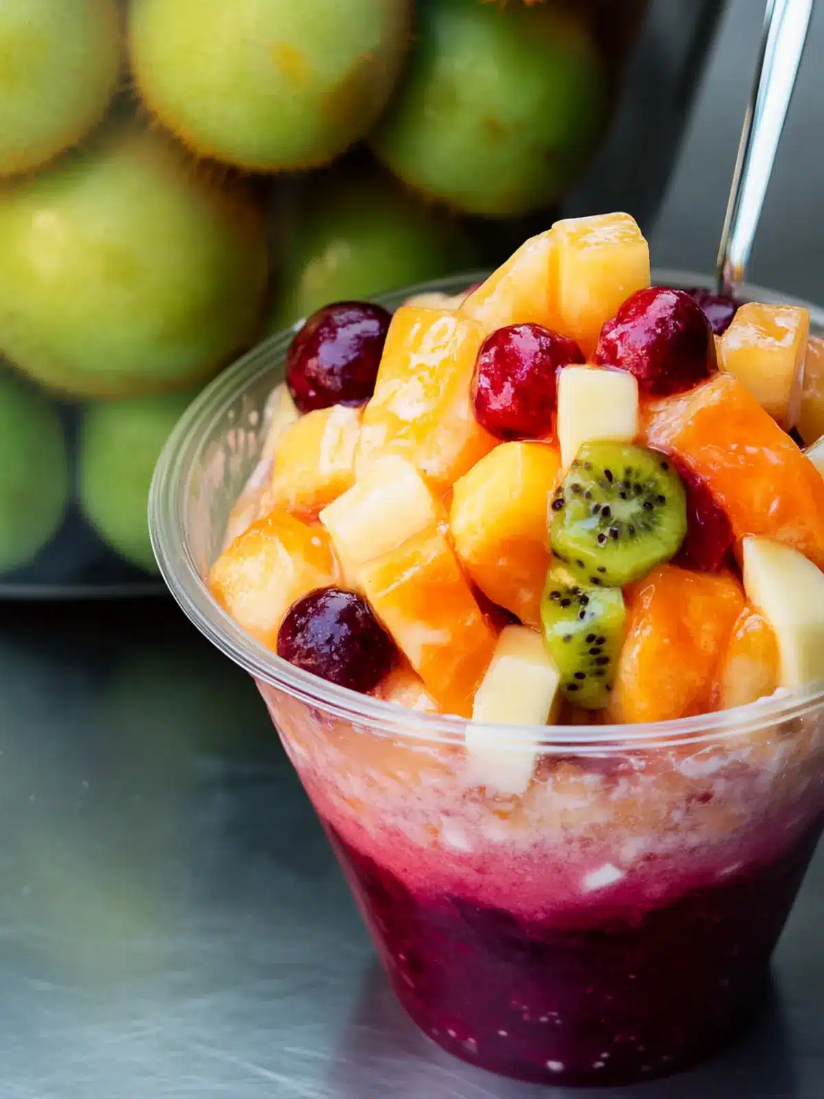 Colombian Cholao (Fruit Salad with Syrup)