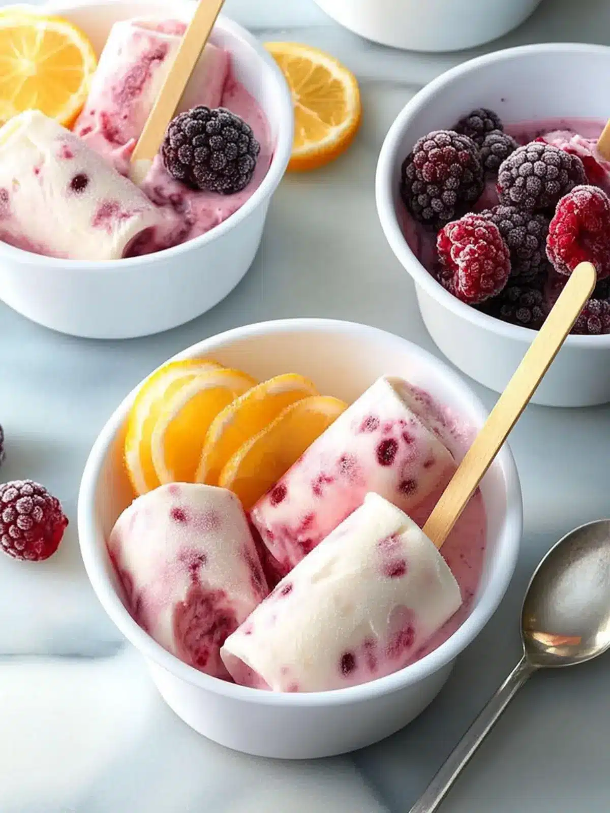 Frozen Berry & Yogurt Swirls
