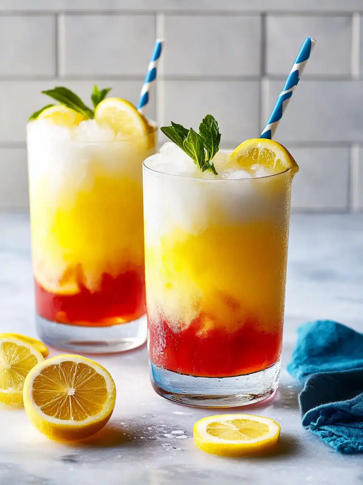 Layered Ombre Lemonade Drops