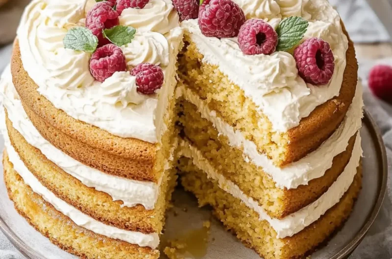 Layered Cornbread Cake with Whipped Honey Butter Frosting