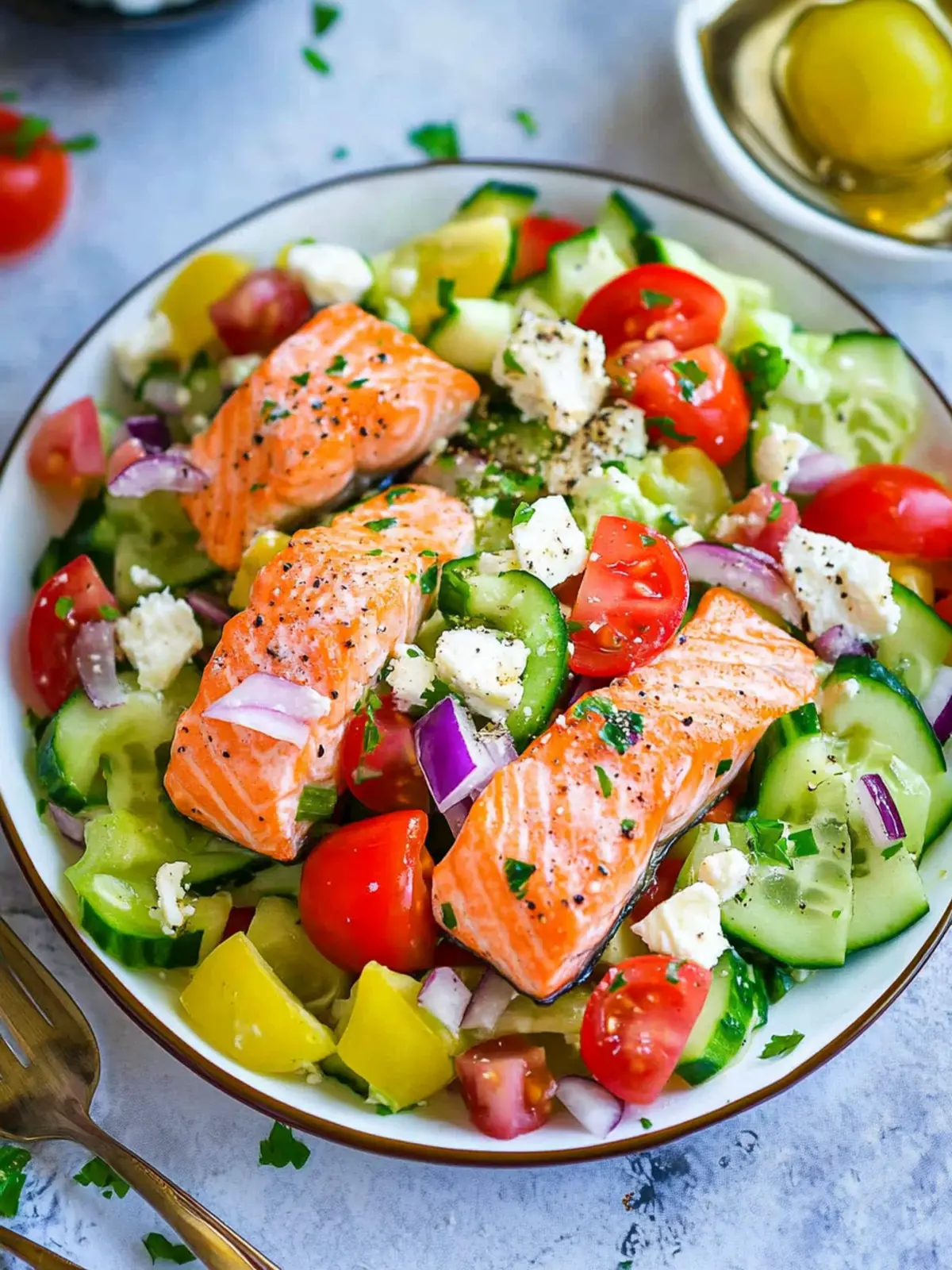 Greek Salmon Salad