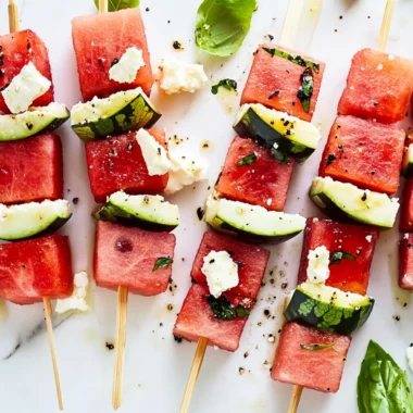 Watermelon Feta Skewers
