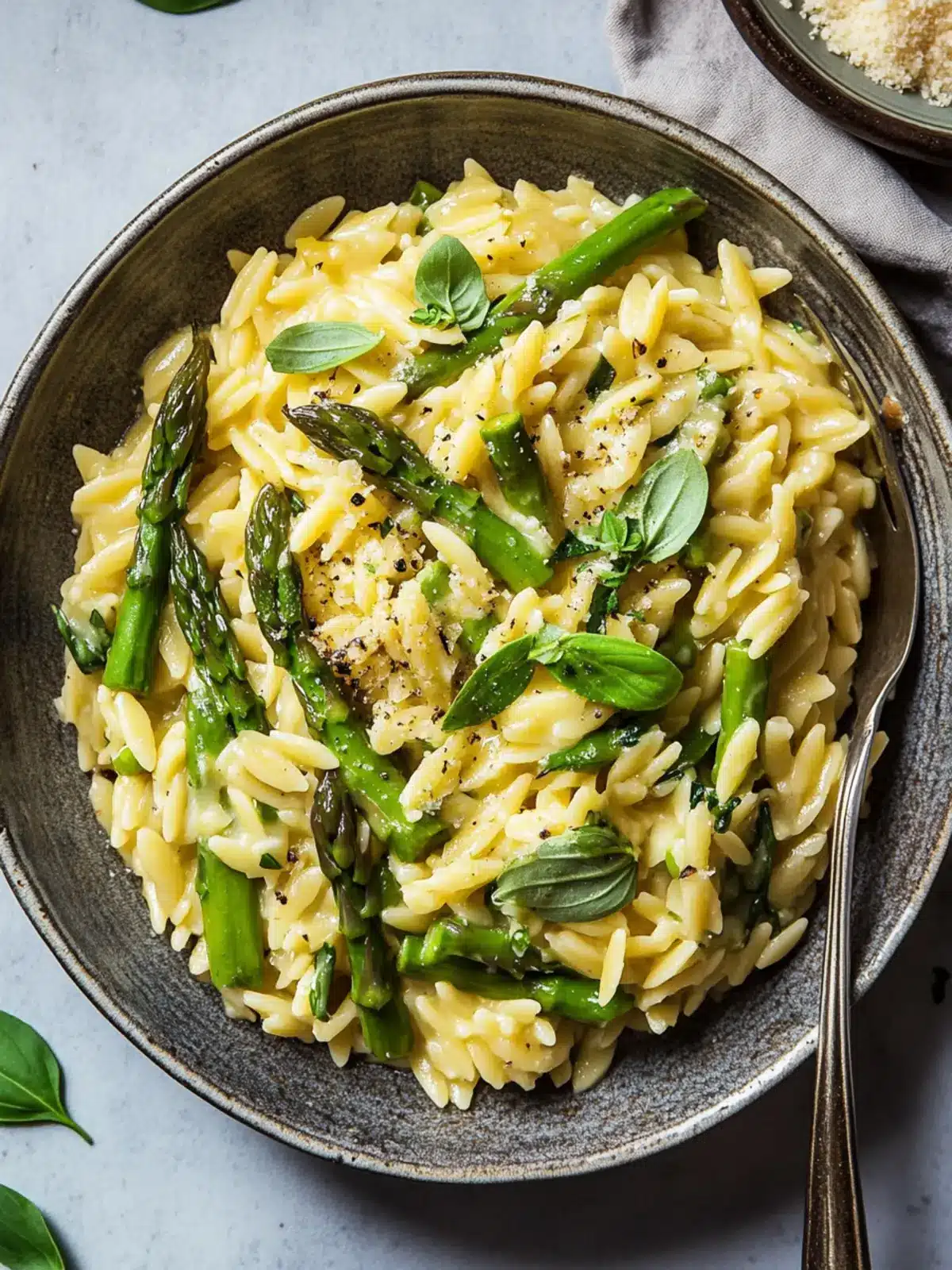Cheesy Asparagus Orzotto