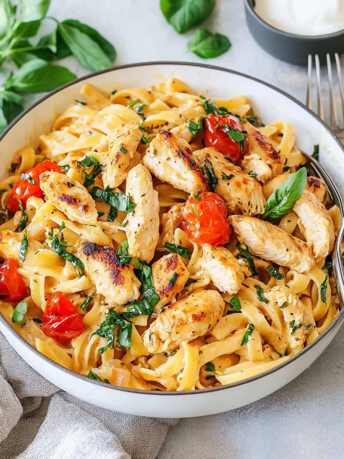 Creamy Tuscan Marry Me Chicken Pasta