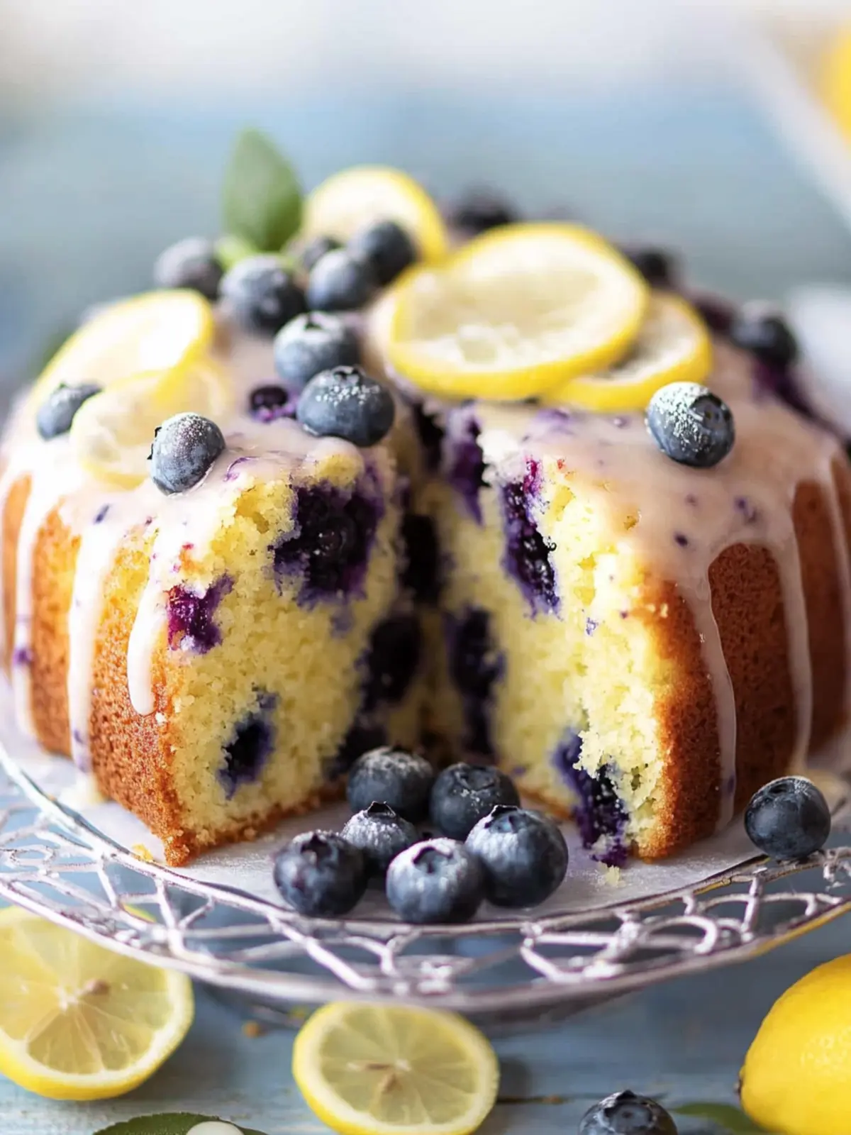 Blueberry and Lemon Pound Cake