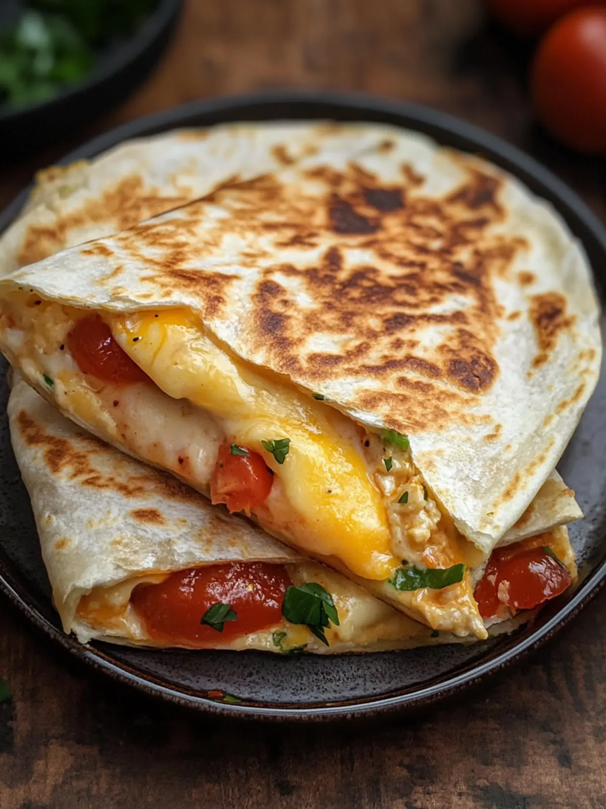 Irresistible Breakfast Quesadilla with Seasoned Eggs and Cheese 2 Breakfast Quesadilla