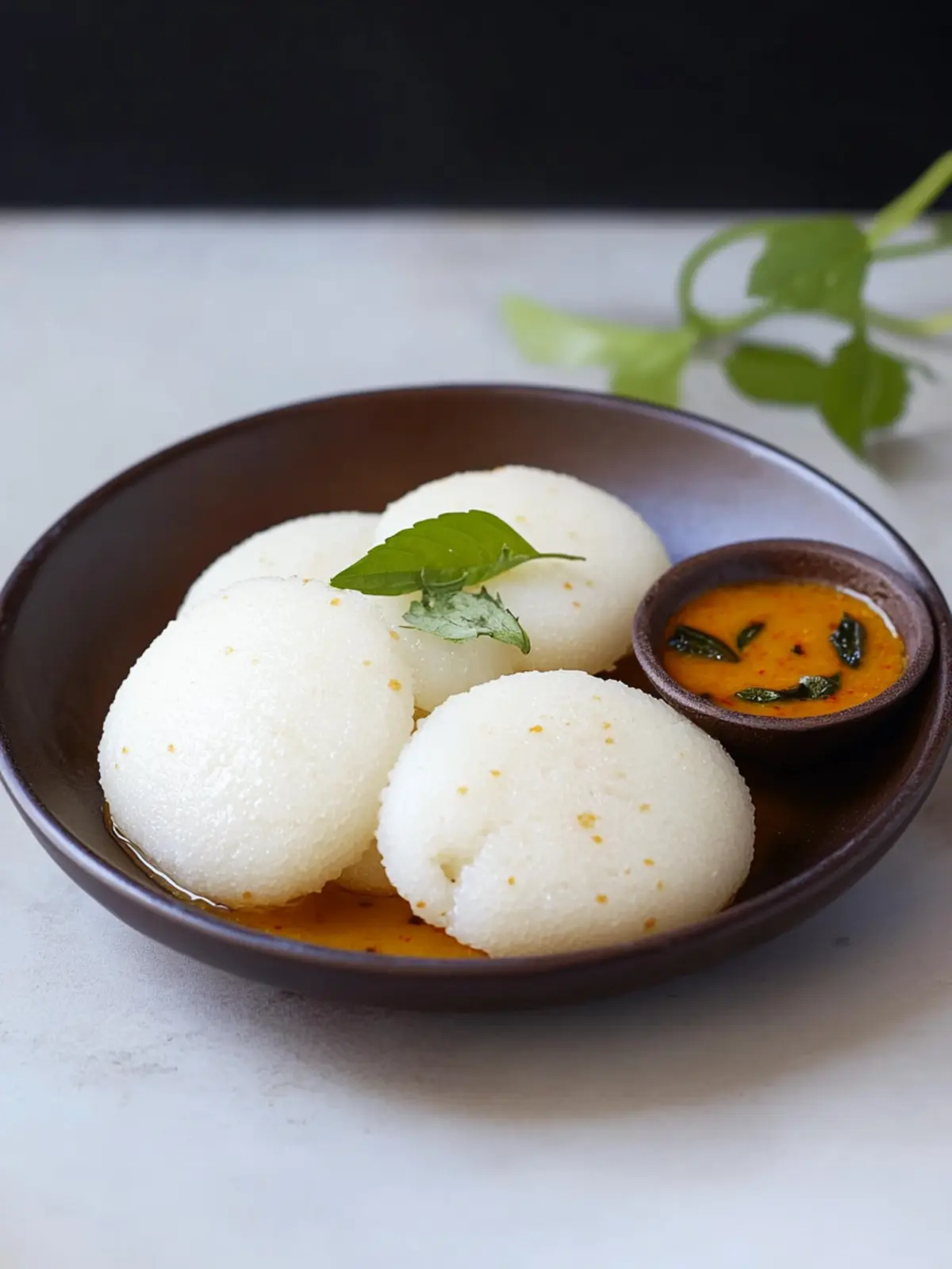 Fluffy Indian Idli: Your Ultimate Homemade Breakfast Delight 2 Indian Idli (Steamed Rice Cakes)