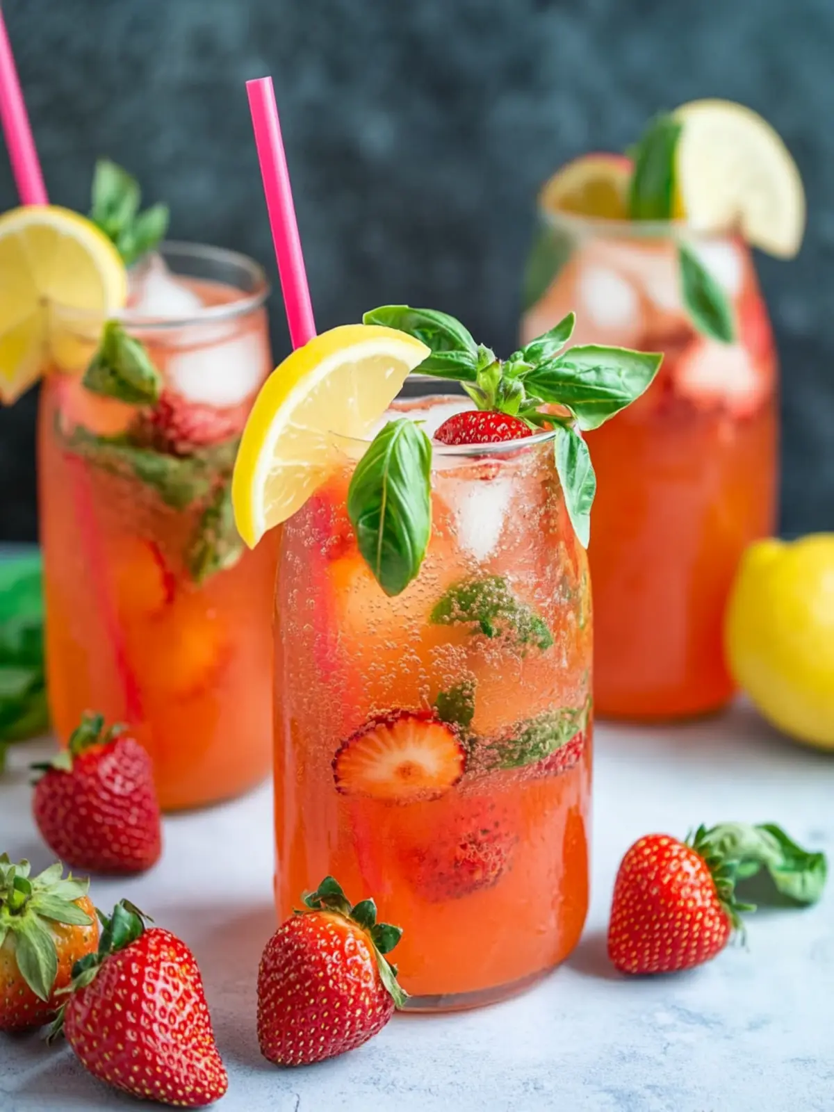 Strawberry Basil Lemonade