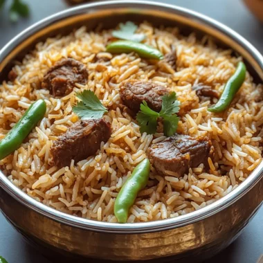 Indian Mutton Biryani (Spiced Rice with Goat Meat)