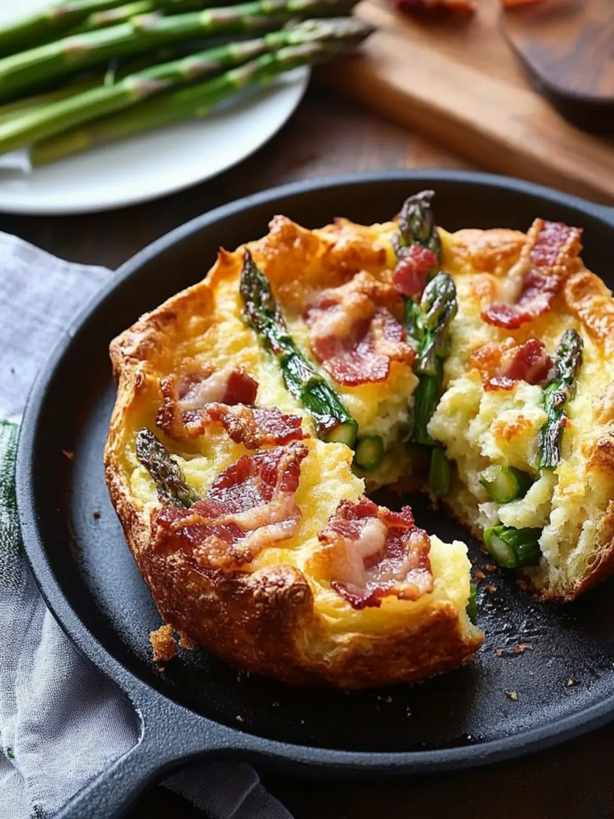 Asparagus and Double Smoked Bacon Popover