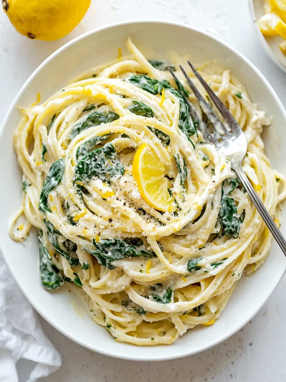 Zesty Easy Lemon Ricotta Pasta & Spinach in 15 Minutes 2 EASY LEMON RICOTTA PASTA & SPINACH