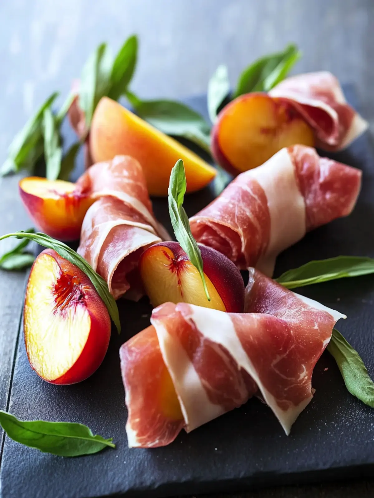 Prosciutto Wrapped Peaches