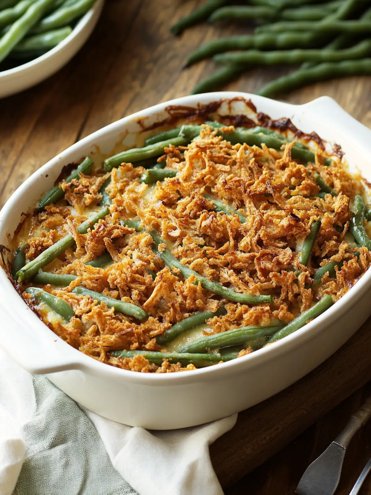 Green Bean Casserole (Creamy Vegetable Bake)