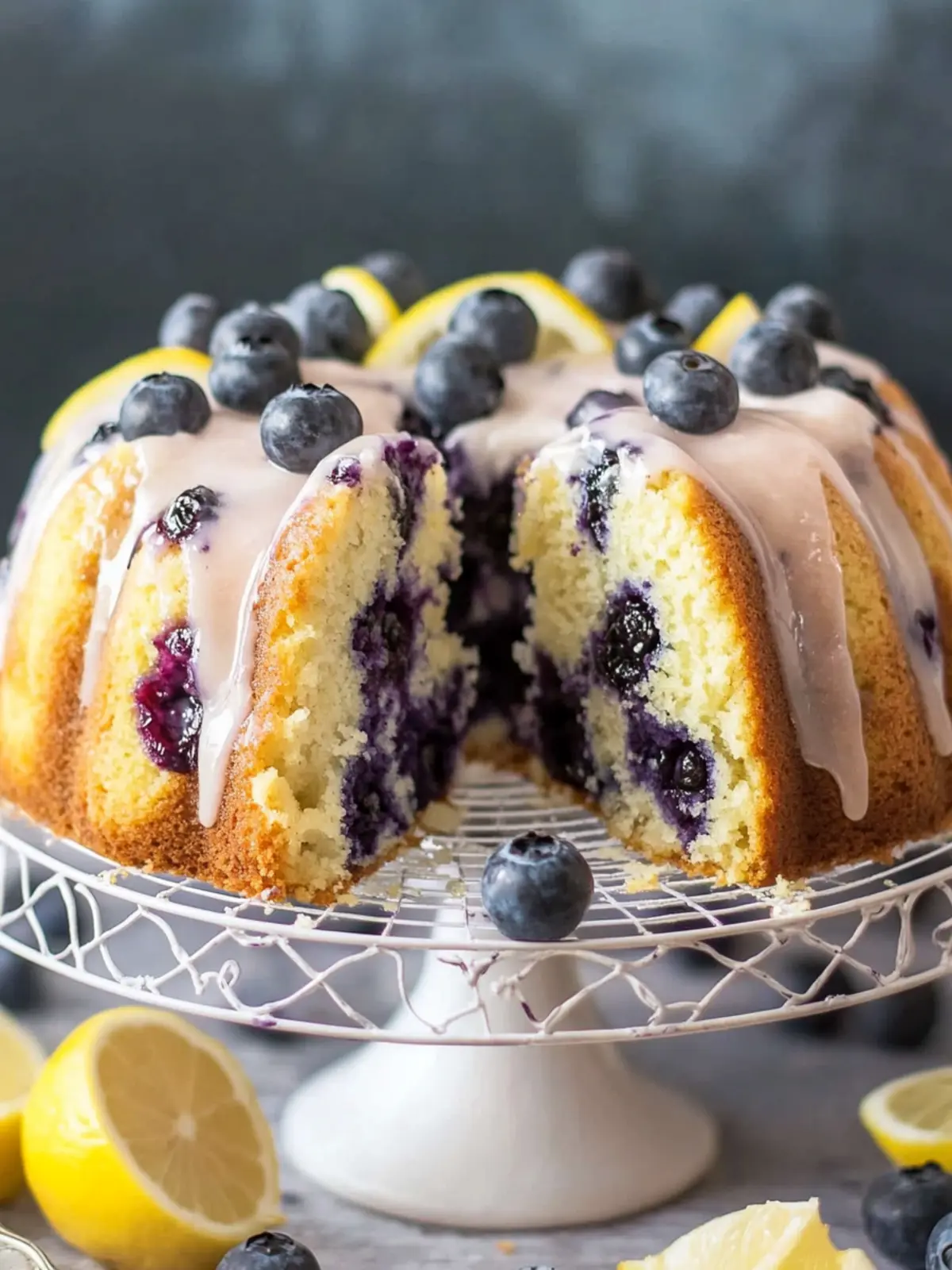 Blueberry and Lemon Pound Cake